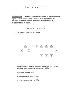 Studierea Circuitului Electric de Curent Continuu - Pagina 1