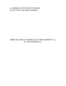 Reproiectarea Sistemului de Management - Pagina 1