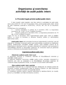 Organizarea și Exercitarea Activității de Audit Public Intern - Pagina 1