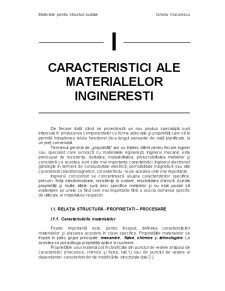 Caracteristici ale materialelor inginerești - Pagina 1