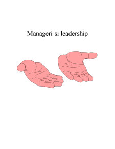 Manageri și Leadership - Pagina 1