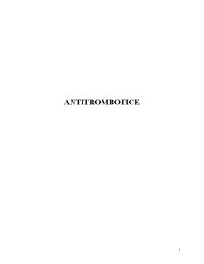 Antitrombotice - Pagina 1