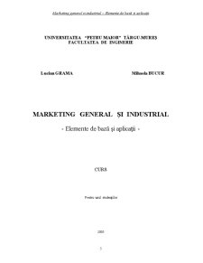 Marketing General și Industrial - Elemente de Bază și Aplicații - Pagina 1