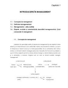 Introducere în Management - Pagina 1