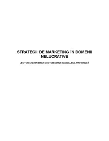 Strategii de Marketing în Domenii Nelucrative - Pagina 1