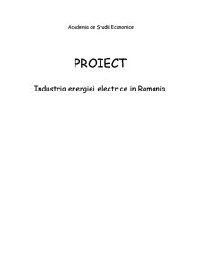 Industria Energiei Electrice în România - Pagina 1