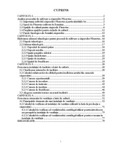 Analiza Procesului de Cultivare a Ciupercilor Pleurotus - Pagina 1