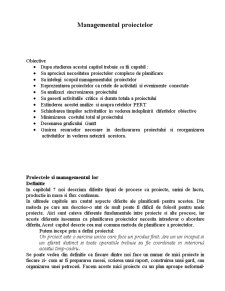 Managementul operațional - managementul proiectelor - Pagina 1