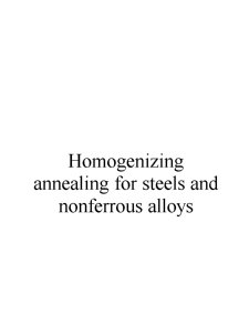 Homogenizing Annealing for Steels and Nonferrous Alloys - Pagina 1