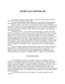 Teorii ale emoțiilor - Pagina 1