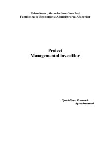 Managementul Investiilor - Dobrogea Grup - Pagina 1