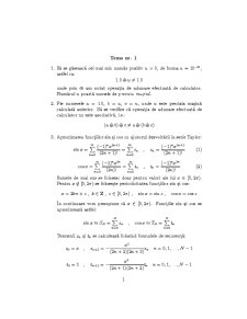Calcul Numeric - Pagina 1