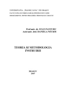Teoria și Metodologia Instruirii - Pagina 1