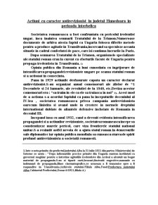 Acțiuni cu caracter antirevizionist în județul Hunedoara în perioada interbelică - Pagina 1