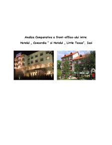 Analiza comparativă a front-office-ului între Hotelul Concordia și Hotelul Little Texas, Iași - Pagina 1