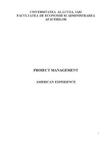Prezentarea particularităților de management în cadrul firmei American Experience - Pagina 1