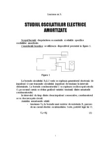 Studiul oscilațiilor electrice amortizate - Pagina 1