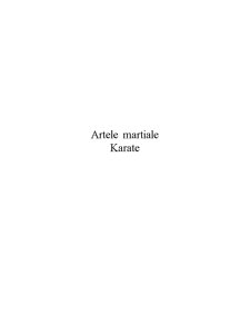 Artele marțiale - karate - Pagina 1