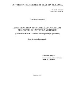 Argumentarea Economică a Planurilor de Afaceri în Unitățile Agricole - Pagina 1