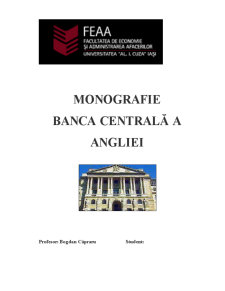 Monografie Banca Angliei - Pagina 1