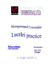 Managementul comerțului - lucrări practice - Pagina 1