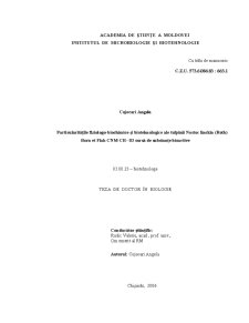 Particularitățile fiziologo-biochimice și biotehnologice ale tulpinii Nostoc Linckia Born et Flah CNM-CB - 03 sursă de substanțe bioactive - Pagina 1