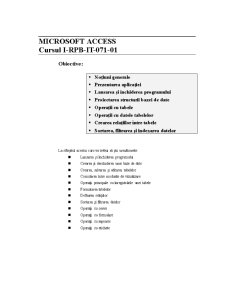 Noțiuni introductive despre baze de date - Microsoft Acces - Pagina 1
