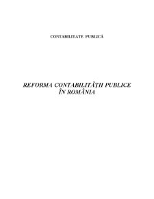 Reforma Contabilității Publice - Pagina 1