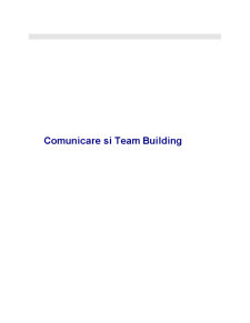 Comunicare și Team-building - Pagina 1