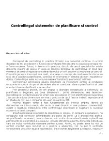 Controllingul Sistemelor de Planificare și Control - Pagina 1