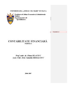 Contabilitate financiară - partea I - Pagina 1