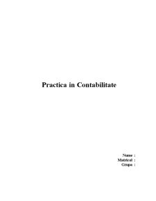Practica in Contabilitate - SC G&T Trans SRL - Pagina 1