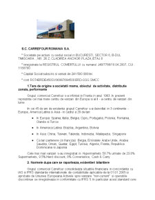 Sisteme Contabile Comparate - SC Carrefour România SA - Pagina 1