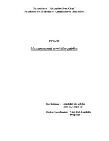 Managementul organizațiilor publice, organizare și structura organizatorică în Primăria Municipiului Iași - Pagina 1
