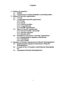 Managementul organizațiilor publice, organizare și structura organizatorică în Primăria Municipiului Iași - Pagina 3