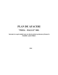 Plan de Afaceri - Pagina 1