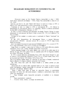Realizări românești în construcția de automobile - Pagina 1
