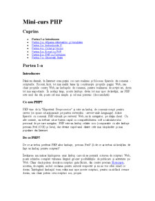 Mini-Curs PHP - Pagina 1