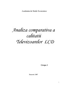 Analiză comparativă a calității televizoarelor LCD - Pagina 1