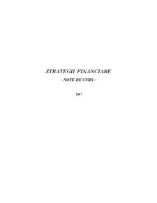 Note Curs Strategii Financiare - Pagina 1