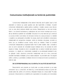 Comunicarea Instituțională ca Formă de Publicitate - Pagina 1