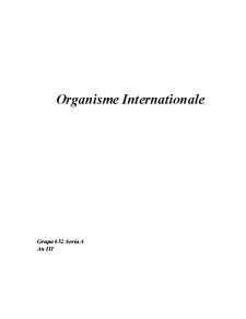 Organisme internaționale - Pagina 1