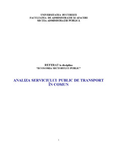 Analiza Serviciului Public de Transport în Comun - Pagina 1