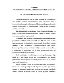 Metode și Tehnici de Gestionare ale Riscurilor Bancare la Banca Comercială Română - Pagina 3