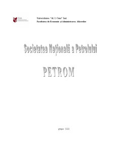 Societatea Naționala a Petrolului Petrom - Pagina 1