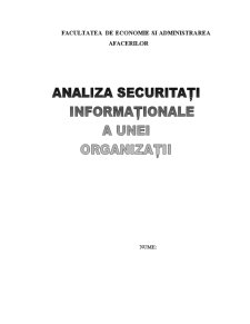 Analiza securității informaționale a unei organizații - Pagina 1