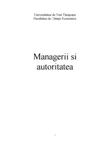 Managerii și Autoritatea - Pagina 1