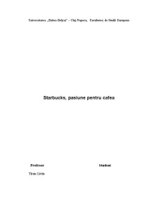 Dezvoltarea regională a companiei Starbucks - Pagina 1