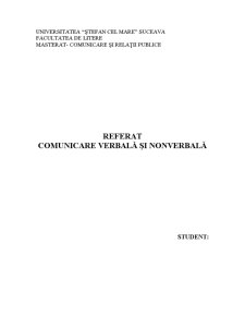 Comunicare Verbală și Nonverbală - Pagina 1