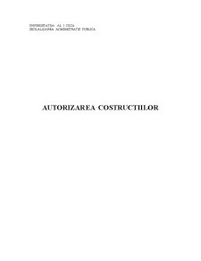 Autorizarea costrucțiilor - Pagina 1
